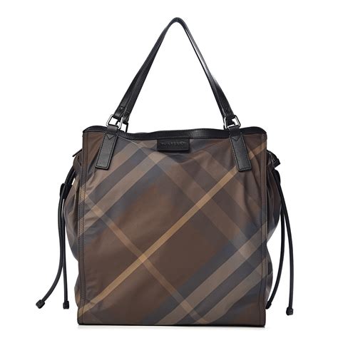 burberry black and white check nylon tote|burberry packable tote bag.